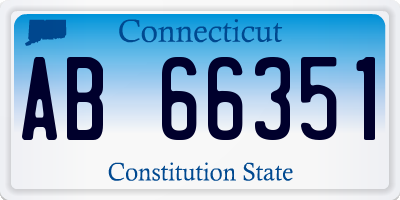 CT license plate AB66351