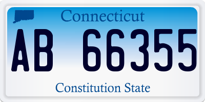 CT license plate AB66355