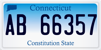 CT license plate AB66357