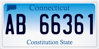 CT license plate AB66361