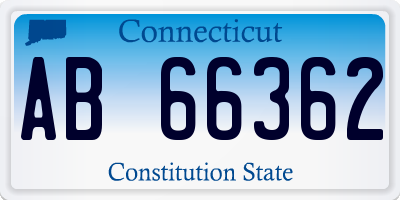 CT license plate AB66362