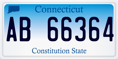 CT license plate AB66364