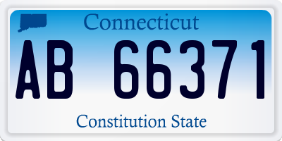 CT license plate AB66371