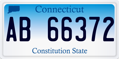 CT license plate AB66372