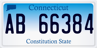 CT license plate AB66384