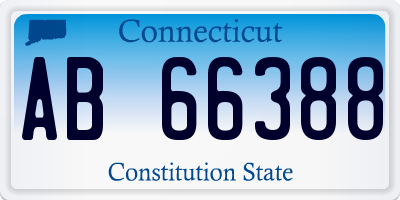 CT license plate AB66388