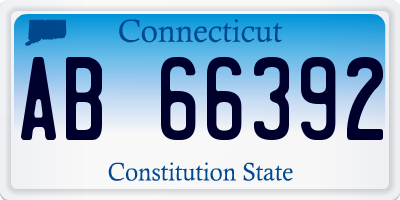 CT license plate AB66392