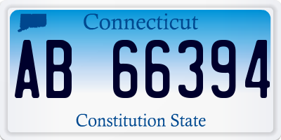 CT license plate AB66394