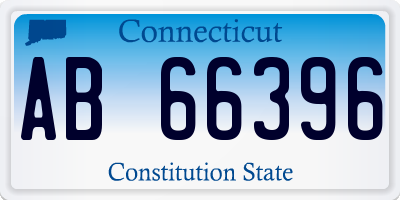 CT license plate AB66396