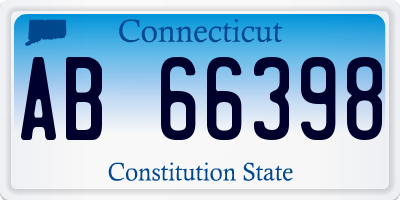 CT license plate AB66398