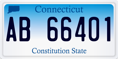 CT license plate AB66401