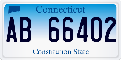 CT license plate AB66402