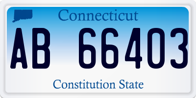 CT license plate AB66403