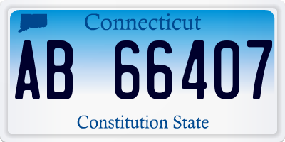 CT license plate AB66407