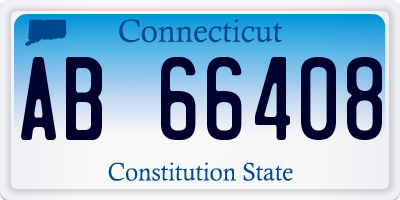 CT license plate AB66408