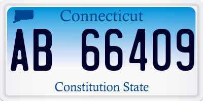 CT license plate AB66409