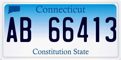 CT license plate AB66413