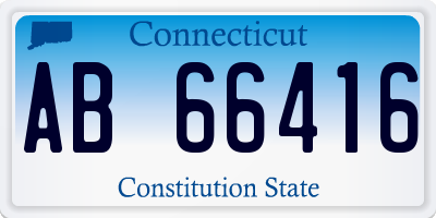 CT license plate AB66416