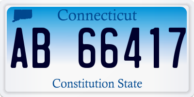 CT license plate AB66417