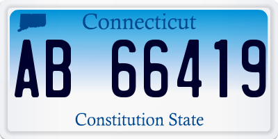 CT license plate AB66419