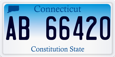 CT license plate AB66420