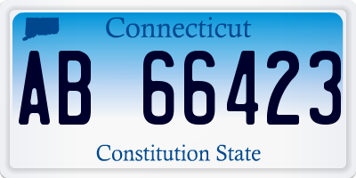 CT license plate AB66423