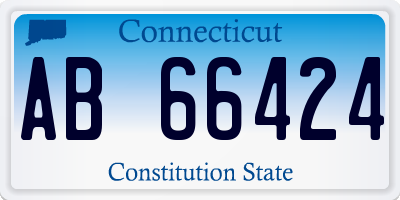 CT license plate AB66424