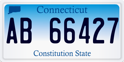 CT license plate AB66427