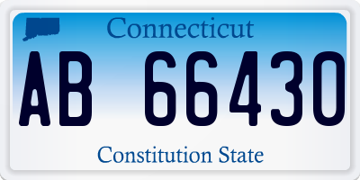 CT license plate AB66430