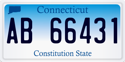 CT license plate AB66431