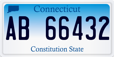 CT license plate AB66432