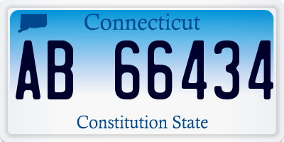 CT license plate AB66434