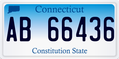CT license plate AB66436