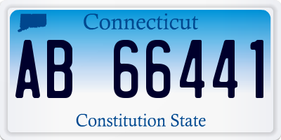 CT license plate AB66441