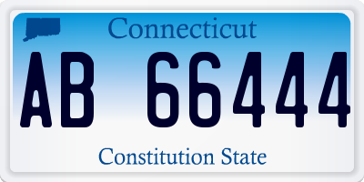 CT license plate AB66444