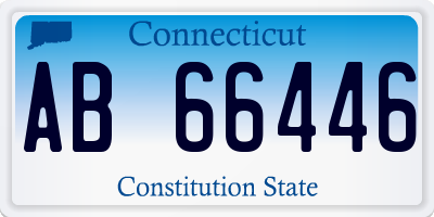 CT license plate AB66446