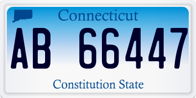 CT license plate AB66447