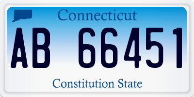 CT license plate AB66451