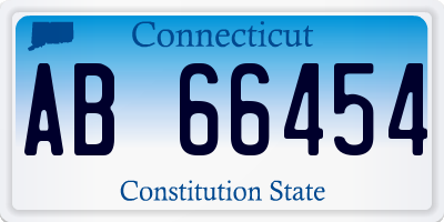 CT license plate AB66454