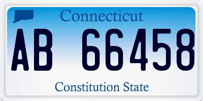 CT license plate AB66458