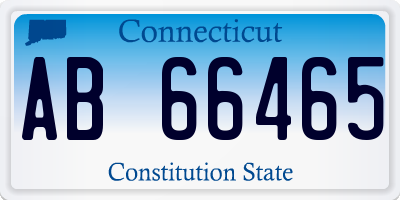 CT license plate AB66465