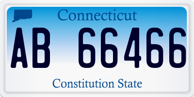 CT license plate AB66466