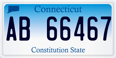 CT license plate AB66467