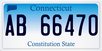 CT license plate AB66470