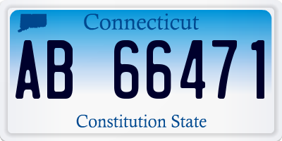 CT license plate AB66471