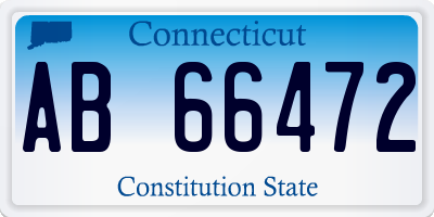 CT license plate AB66472