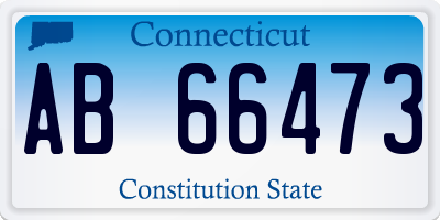 CT license plate AB66473