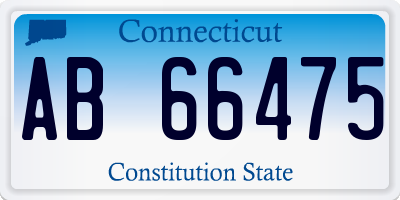 CT license plate AB66475