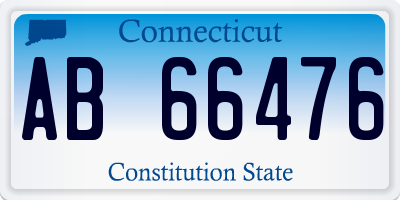 CT license plate AB66476