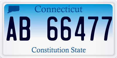 CT license plate AB66477